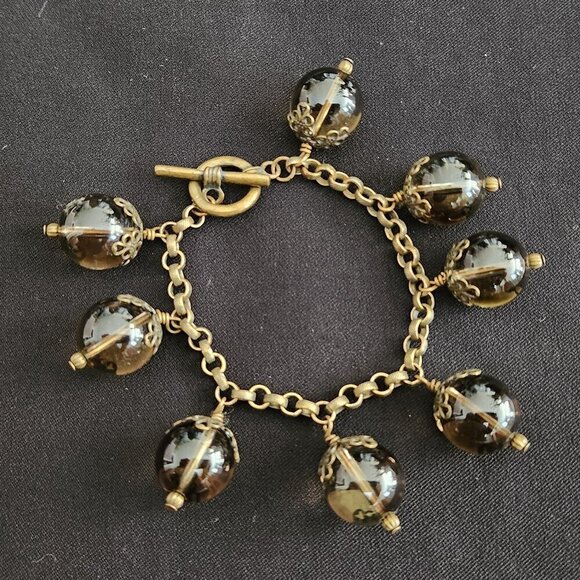 Vintage Art Deco Glass Bead Bracelet - Picture 4 of 5